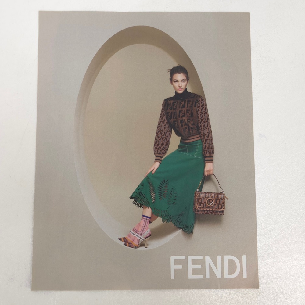 Fendi Vittoria Ceretti Print Ad Kan I Handbag FF Logo Designer Fashion Wall Art